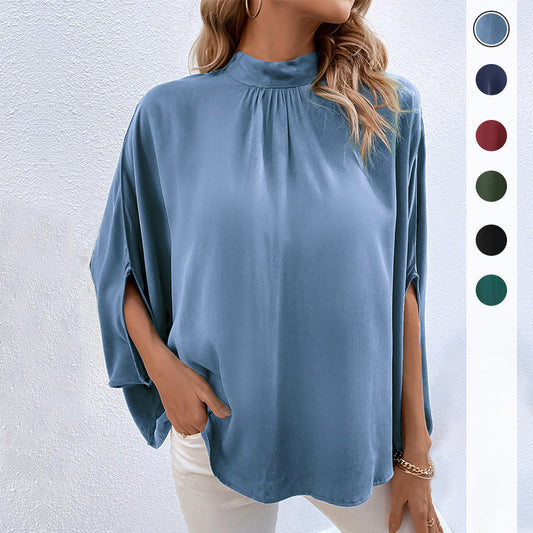 New Summer New Fashion Women's Temperament Solid Color Shirt Women