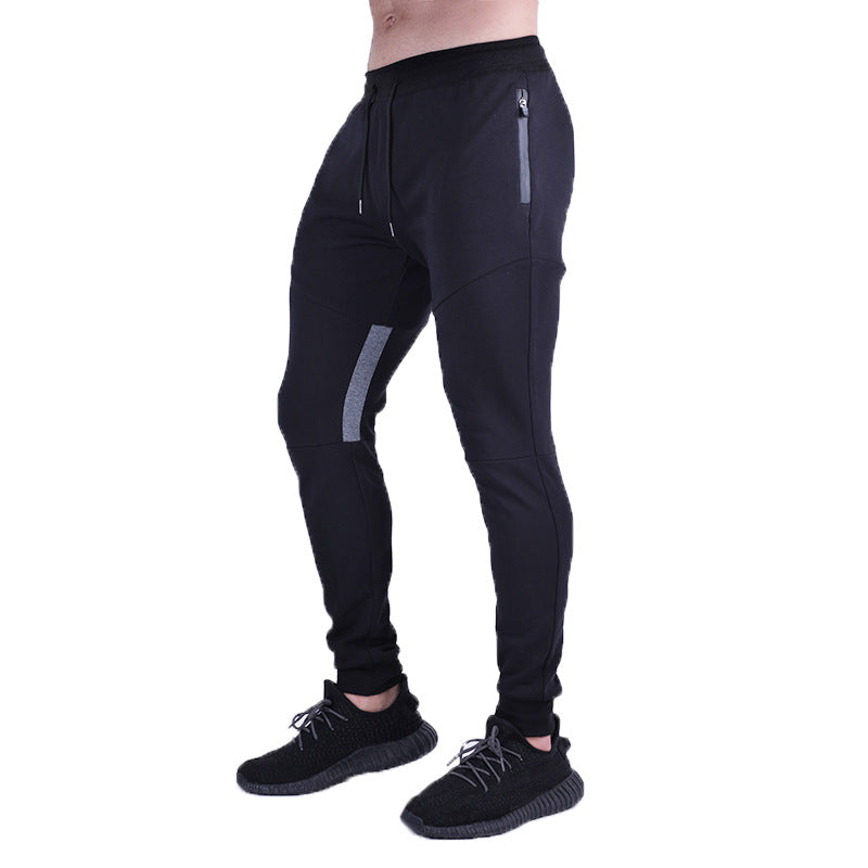 Muscle Autumn Winter Men Sports Casual Light Panel Slim-Fit Fitness Pants Men's Pants Small Foot Girdle Pants