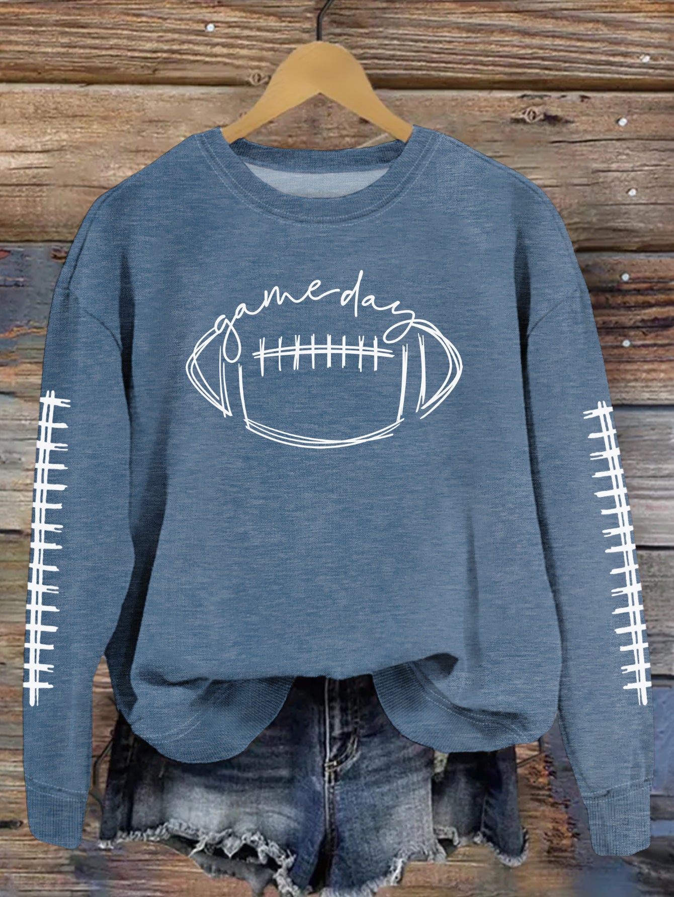 New Fall Game Day Print Fashion Hoodie Trend Long Sleeve