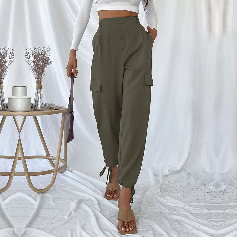 New Autumn New Women's Pants Solid Color Casual Pants