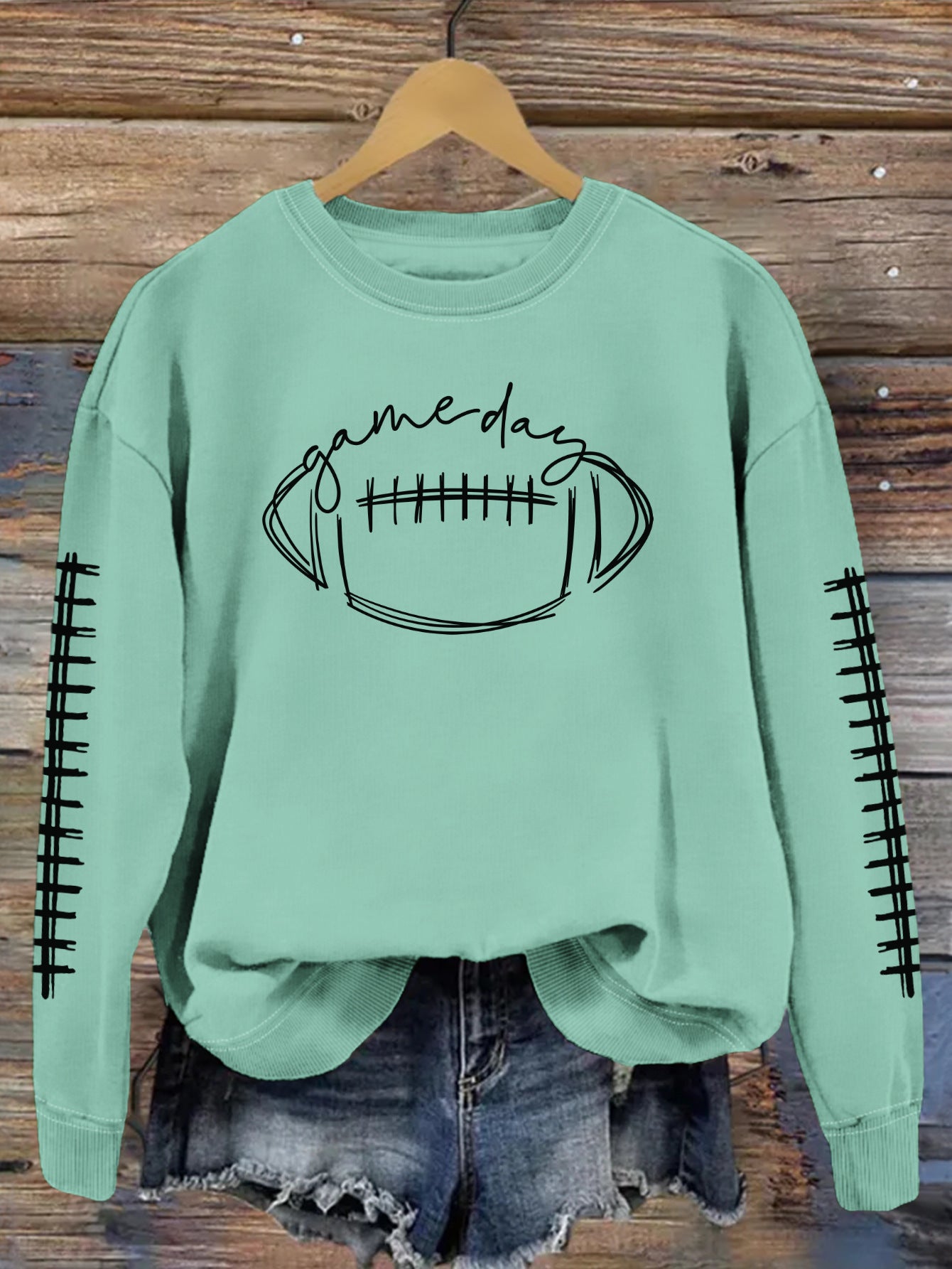 New Fall Game Day Print Fashion Hoodie Trend Long Sleeve