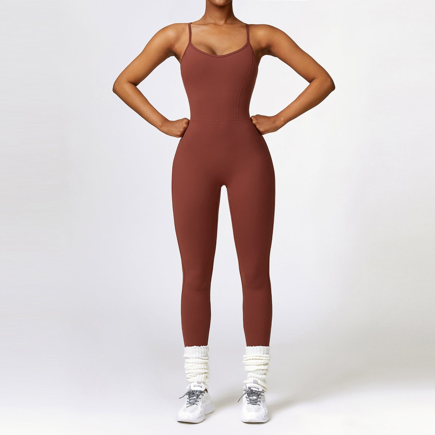 Naked Feeling Beautiful Back Yoga Jumpsuit Autumn And Winter Sports Bodybuilding Bodysuit