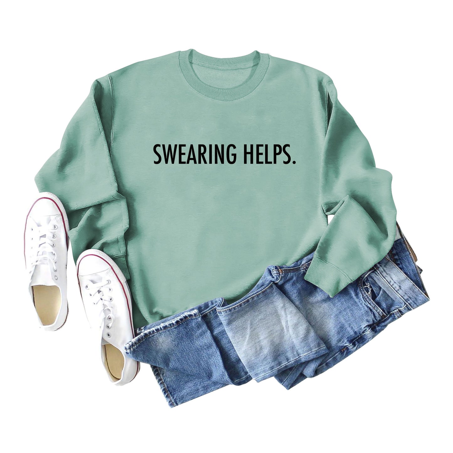 Fashion Swearing Helps Swearing A Printed Hoodie Long-Sleeved Top