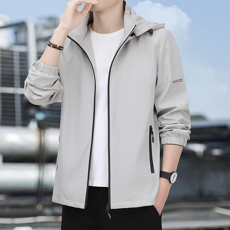 Men Spring New Simple Casual Jacket Men's Top Men's Young Students Coat