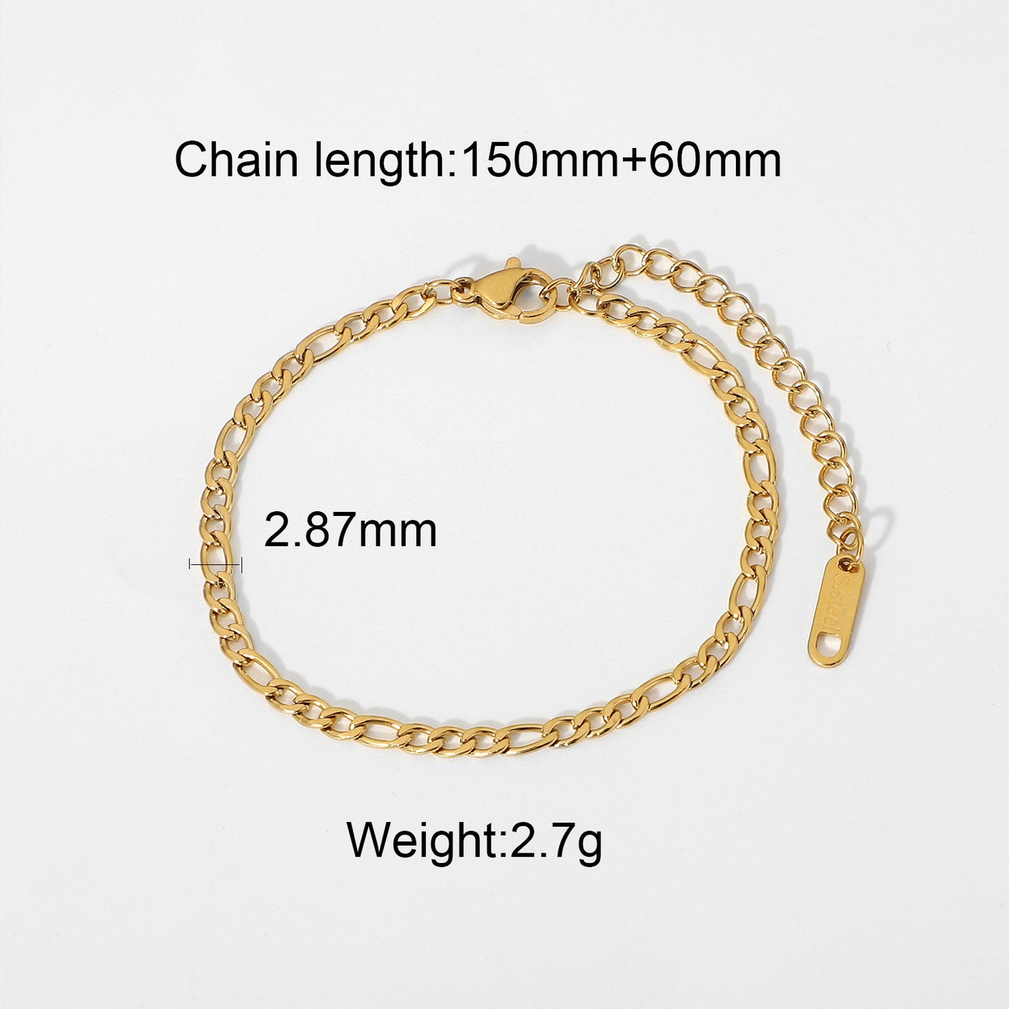 5pcs Niche Gold-Plated Zircon Bracelet With Flash Green Design Advanced Sense Light Luxury Bracelet Does Not Fade Titanium Steel Jewelry