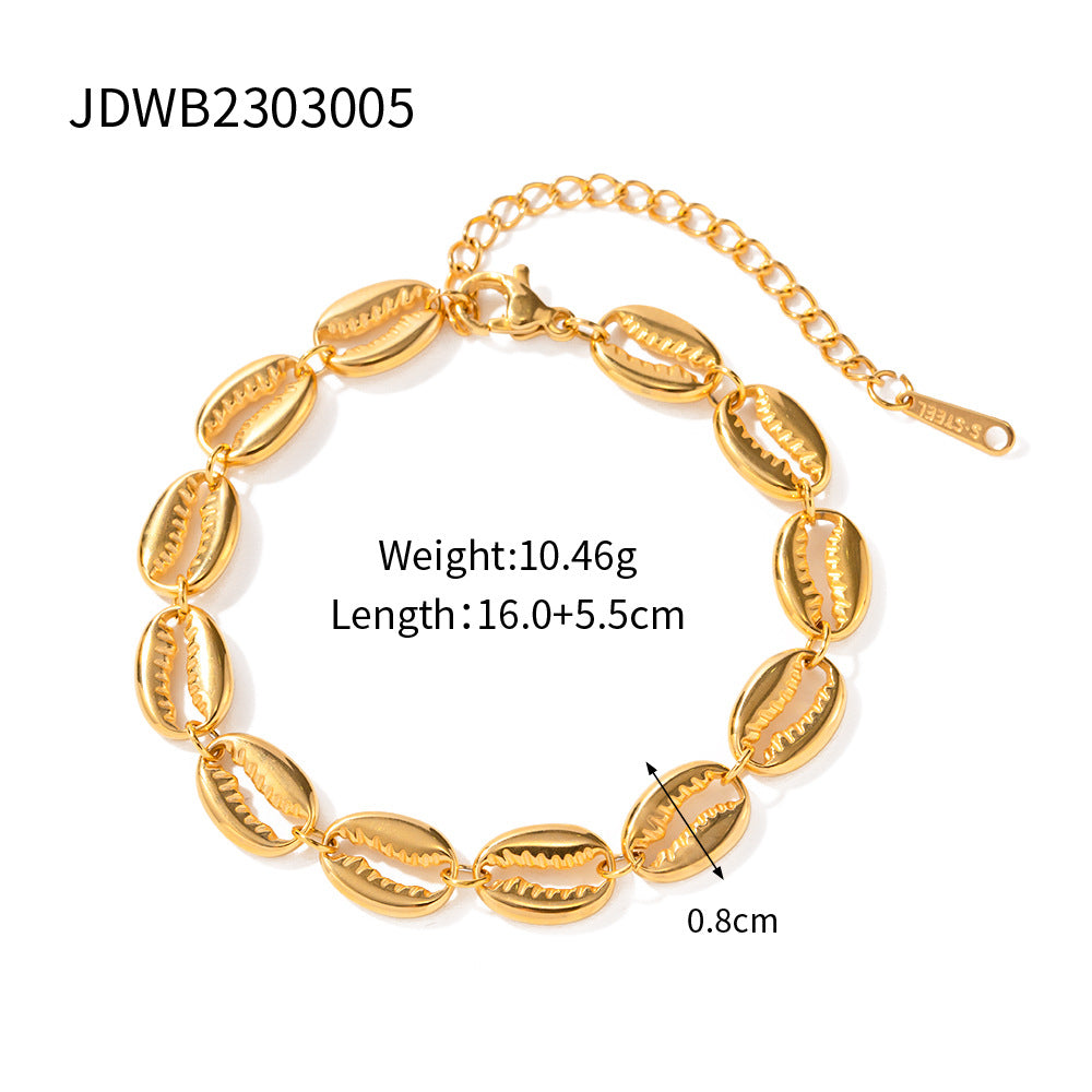 5pcs Cuban Chain Bracelet Blogger Same Stainless Steel Gold Plated Women Men Hip Hop Style Bracelet Bracelet