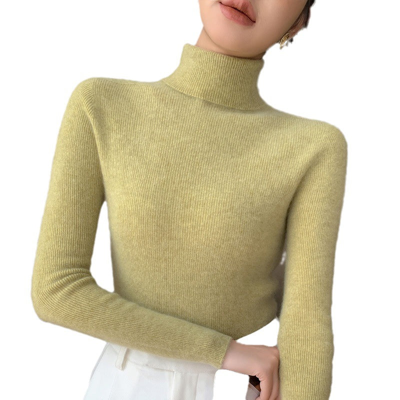 Seamless Turtleneck Cashmere Sweater Women's 100 Pure Wool Autumn/Winter Jumper With A Tight Stretch Cashmere Sweater With A Base