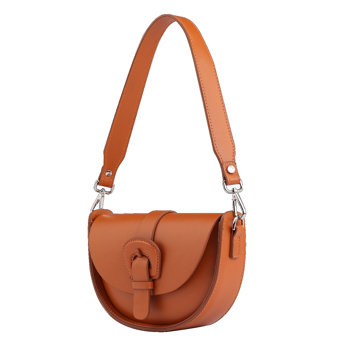 Women's Fashion Vegan Saddle Bag Medium Bag