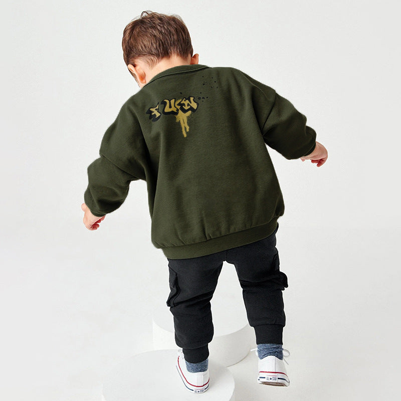 Autumn New Boy's Hoodie Set Home Children's Pants Hoodie Two-Piece Set