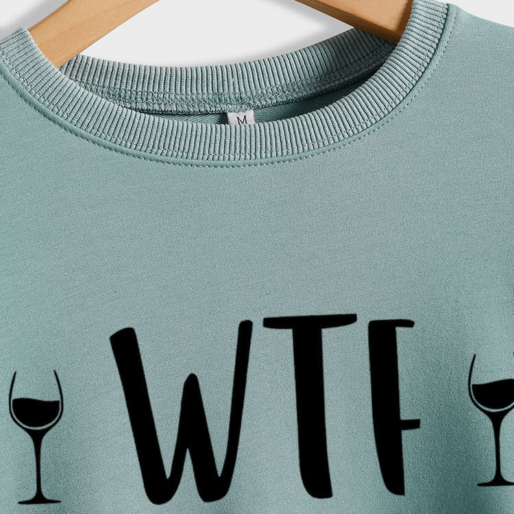 New Autumn And Winter Wtf Wine Turkey Family Hoodie Fashion Women's Long Sleeve Shirt