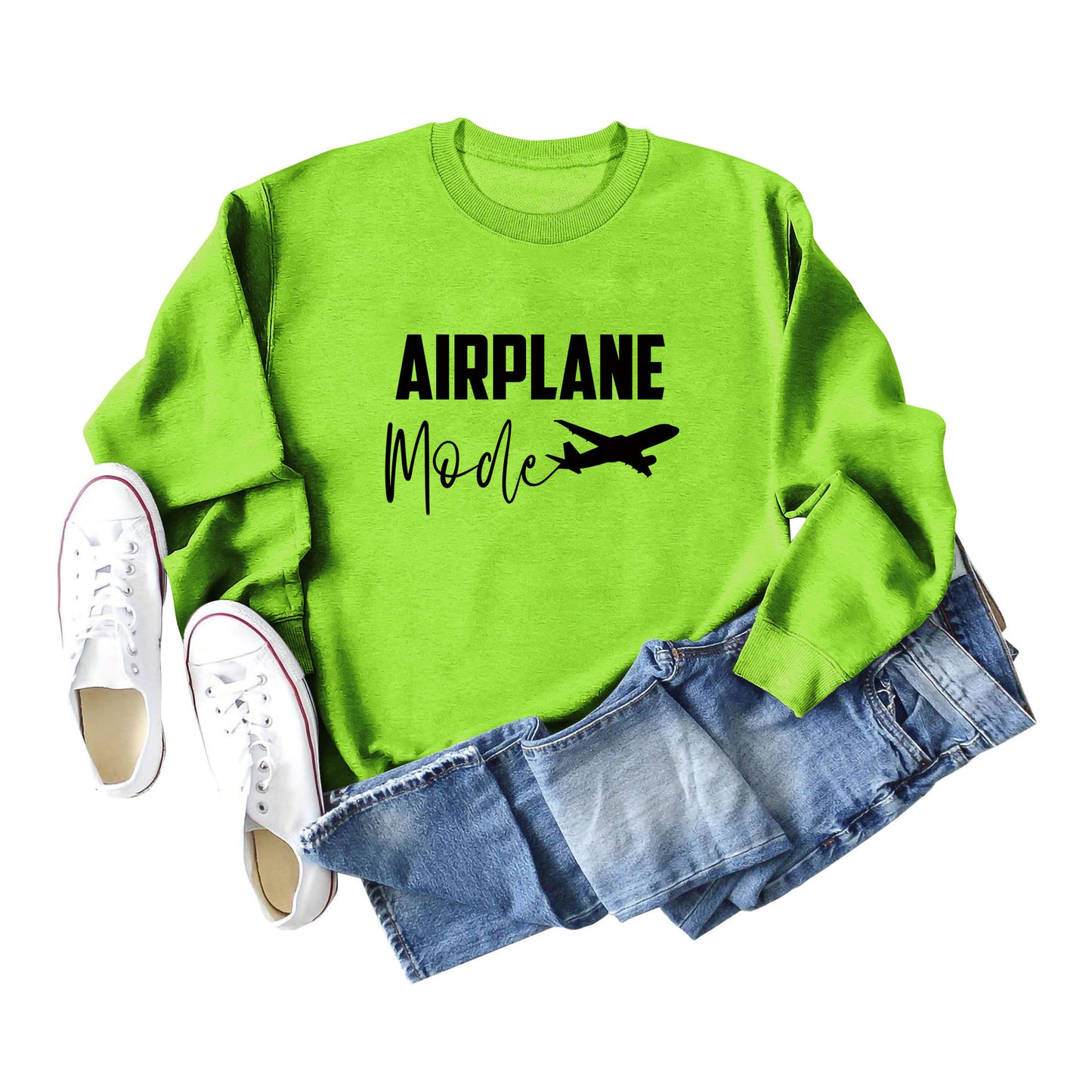 Airplane Letter Plus-Size Women's Fall And Winter Hoodie