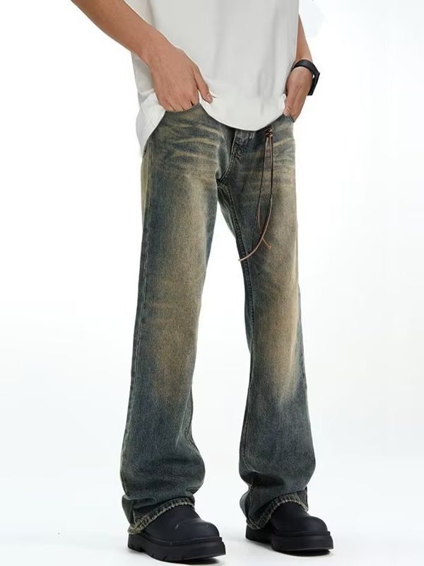 Straight Leg Micro-Cut Jeans Street Pants