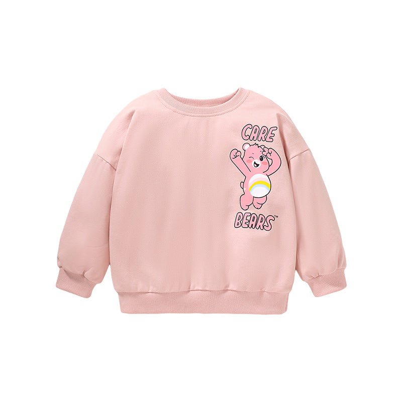 Long Sleeve Hoodie For Girls Printed Cute Pullover Hoodie Autumn Cotton Cartoon Children's Top