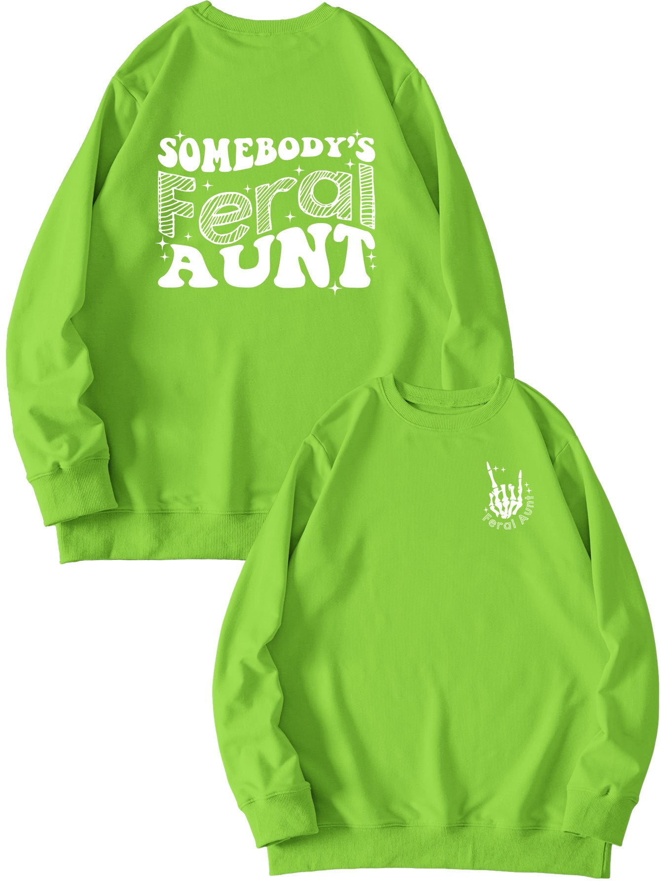 Somebody's Feral Aunt Fun Print Pullover Hoodie Is Loose And Versatile