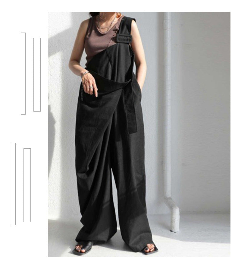 Autumn New Single Shoulder Fashion Loose Comfortable Suspenders Casual Jumpsuit