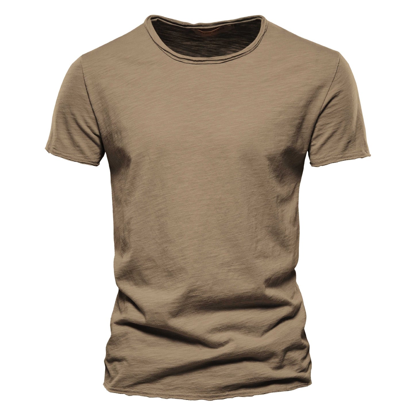 Summer Men's New Solid Color Bamboo Cotton V-neck Short-sleeved T-shirt Cotton Hot Selling Men's Wear