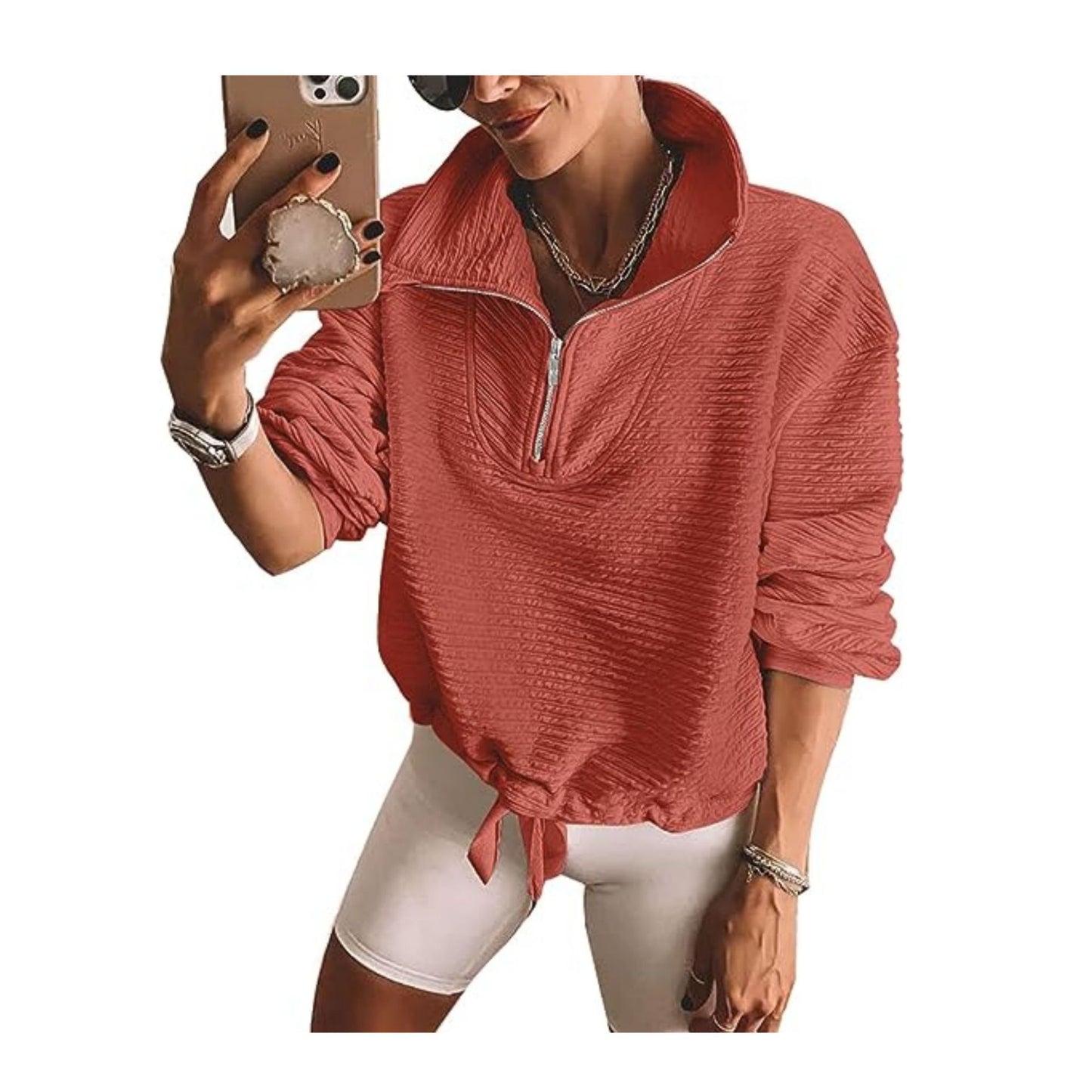 New Autumn Winter Casual Hoodie Zipper Sportswear Fashion Lapel Drawstring Loose Pullover Long Sleeve