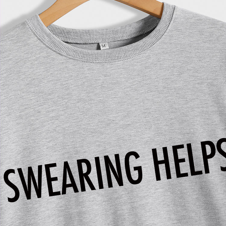 Fashion Swearing Helps Swearing A Printed Hoodie Long-Sleeved Top