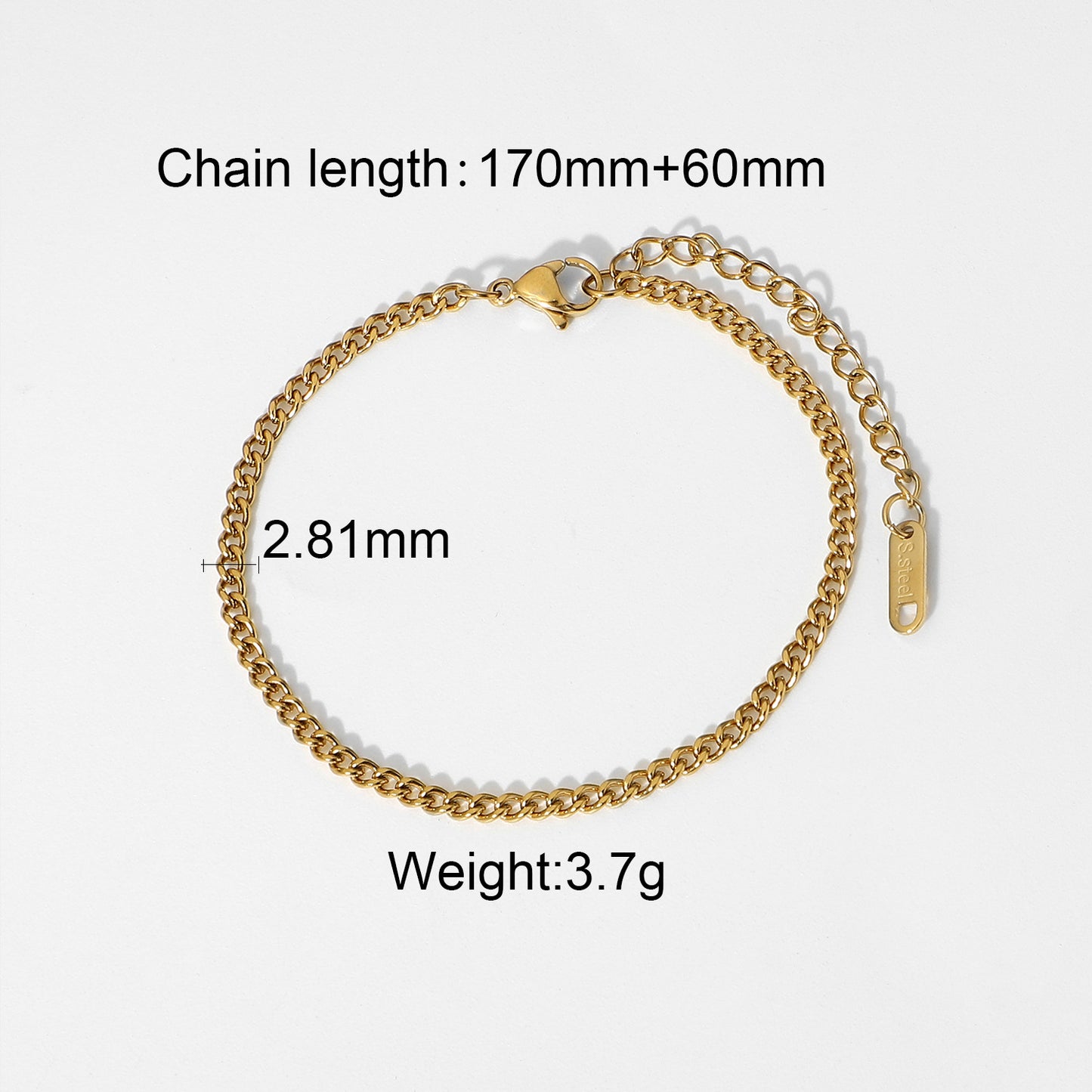 5pcs Niche Gold-Plated Zircon Bracelet With Flash Green Design Advanced Sense Light Luxury Bracelet Does Not Fade Titanium Steel Jewelry