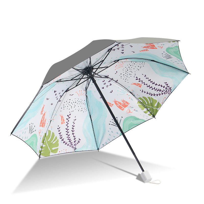 Umbrella Folding Umbrella New Creative Rain And Sunshine Umbrella Recommended To Print Exclusive Logo