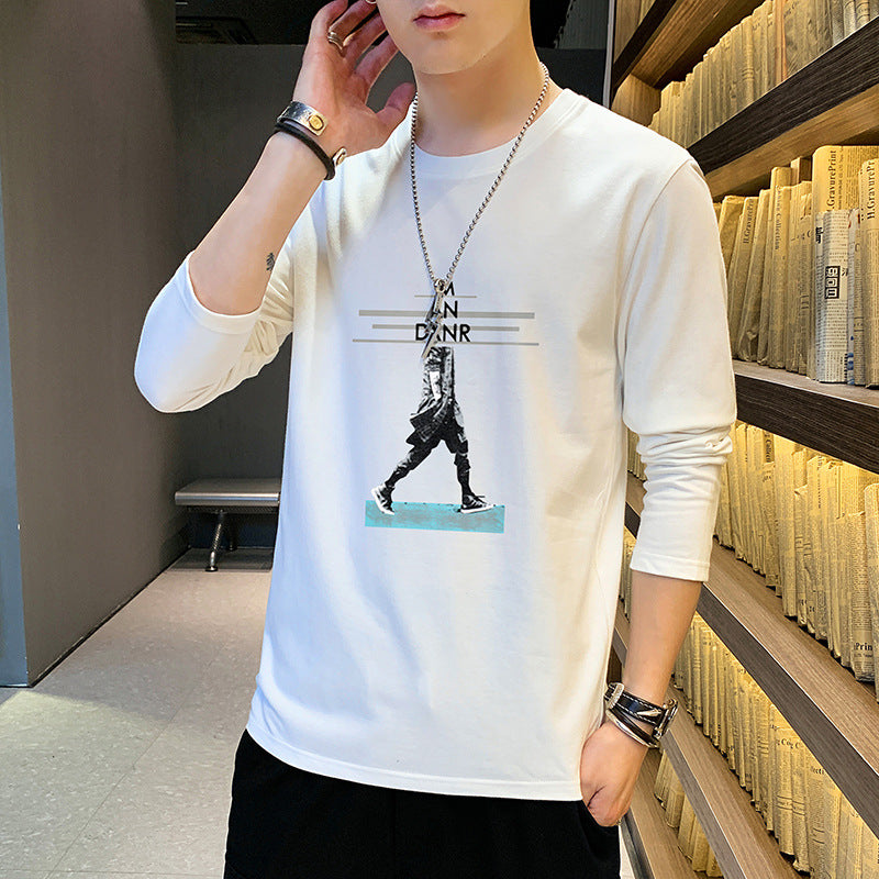 New Spring And Autumn Men's Long Sleeve T-Shirt Men's Cotton T-Shirt Men's T Loose Thin Hoodie