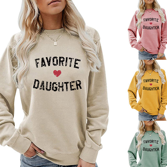 Favorite Daughter Letters Autumn And Winter Casual Clothing