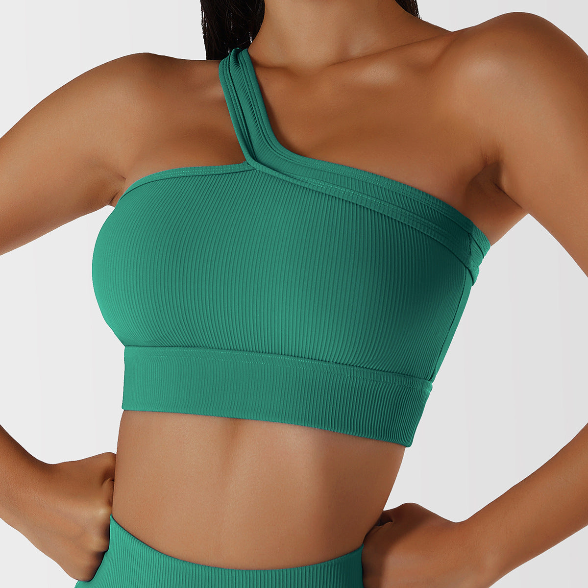 Spring And Summer New One-Shoulder Yoga Bra Integrated Back Sports Underwear To Wear Fitness Yoga Clothes