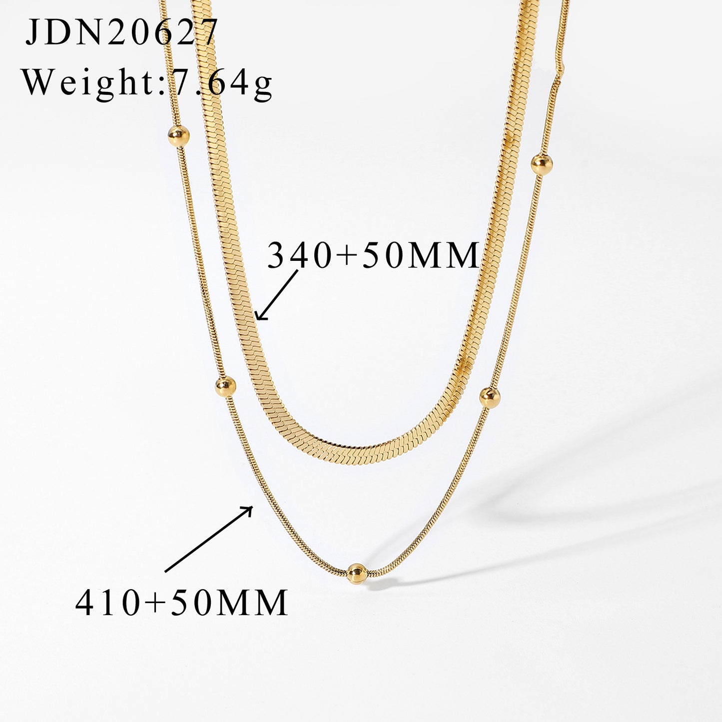 5pcs Fashion Retro Simple Personality High-Grade Gold-Plated Cold Multi-Layer Necklace Female Minority Collarbone Choker