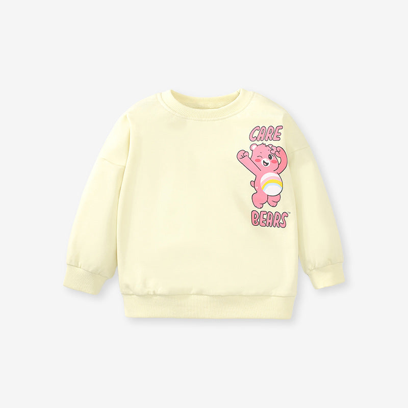 Long Sleeve Hoodie For Girls Printed Cute Pullover Hoodie Autumn Cotton Cartoon Children's Top