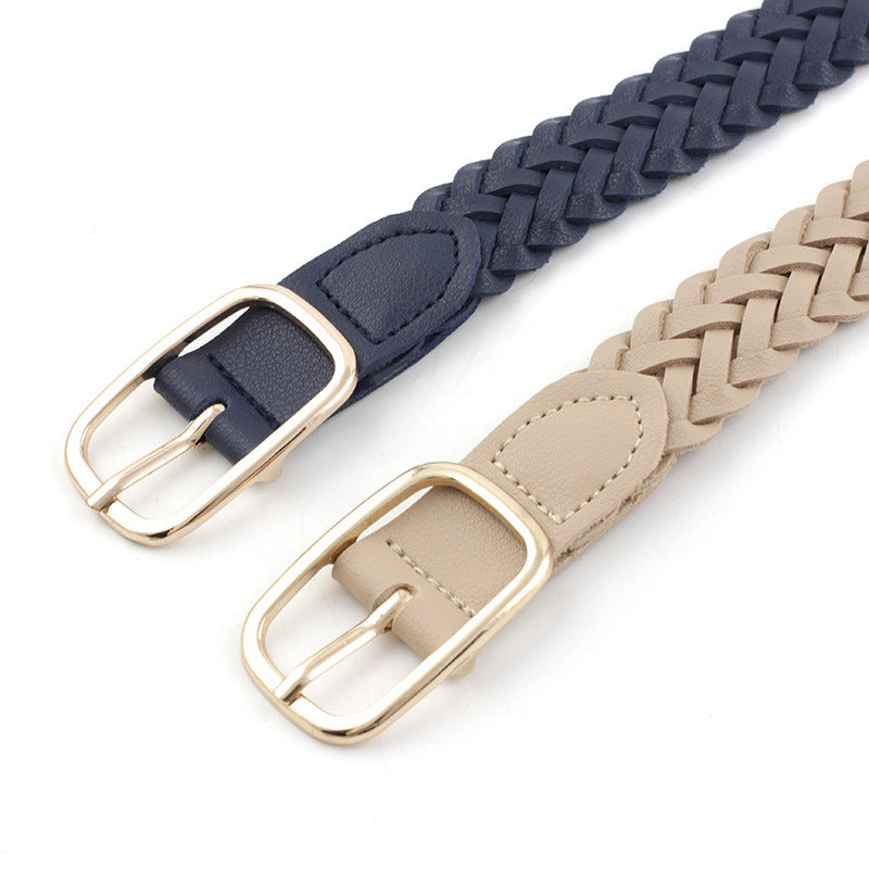 Twist Women's Belt Fashion All Square Buckle Decoration With Jeans Belt Women