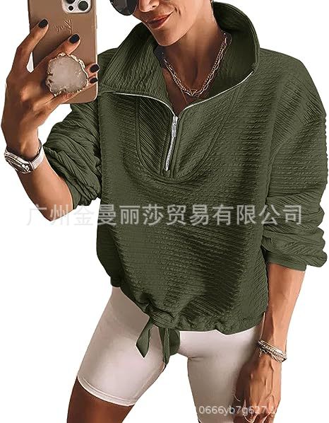 New Autumn Winter Casual Hoodie Zipper Sportswear Fashion Lapel Drawstring Loose Pullover Long Sleeve