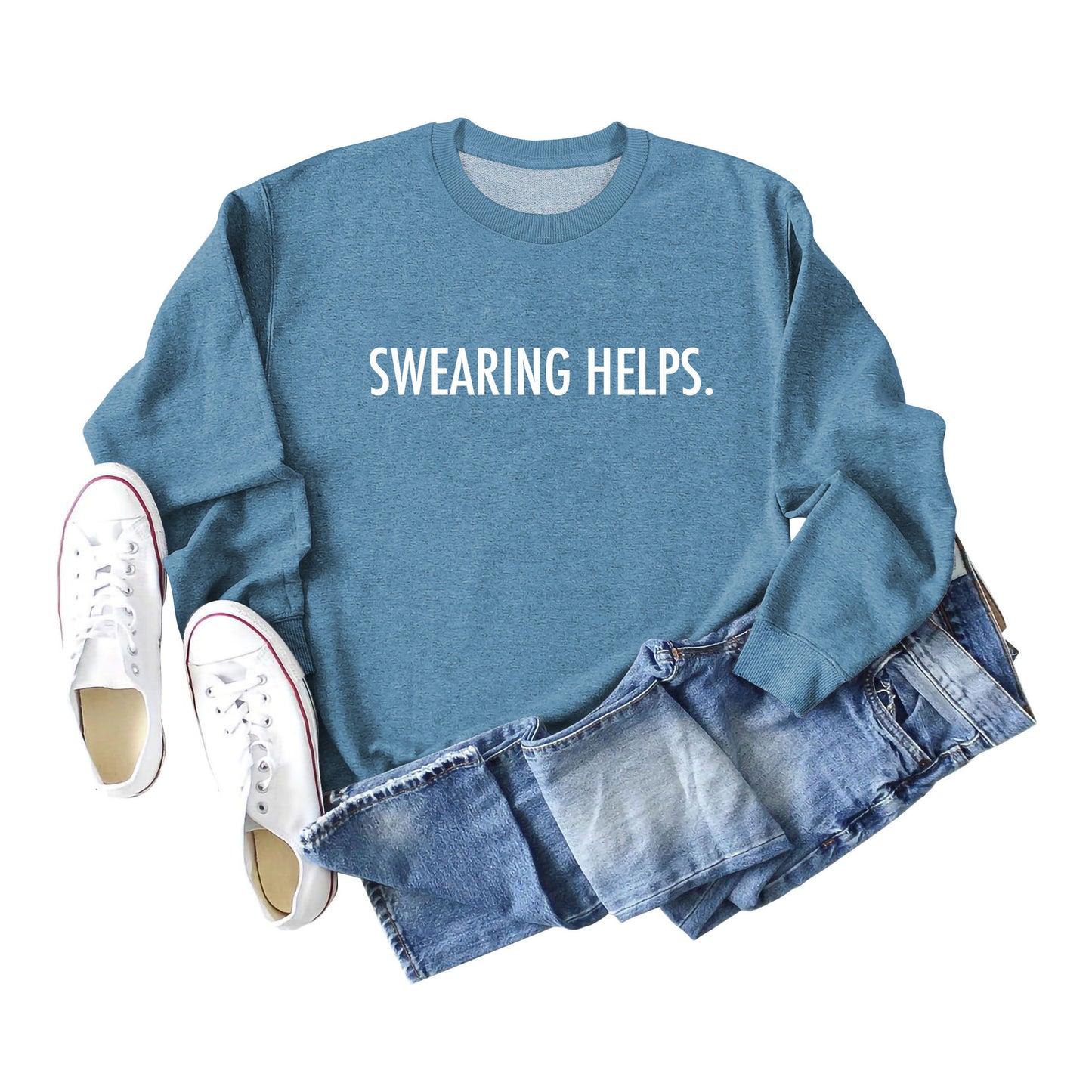 Fashion Swearing Helps Swearing A Printed Hoodie Long-Sleeved Top