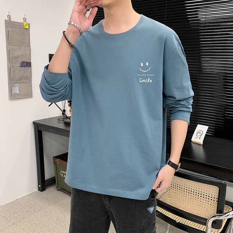 New Spring And Autumn Men's Long Sleeve T-Shirt Men's Cotton T-Shirt Men's T Loose Thin Hoodie