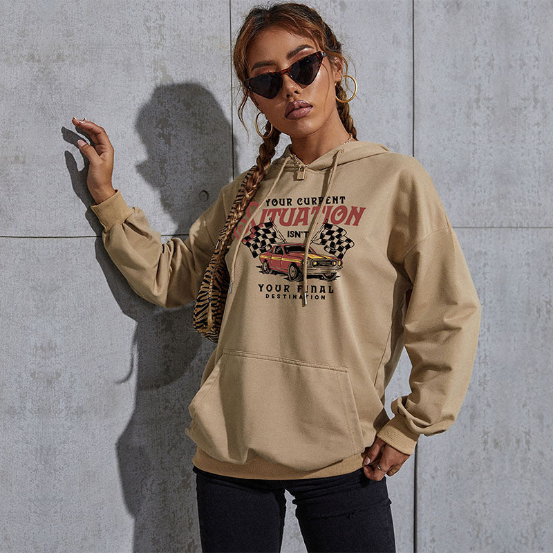 New Autumn And Winter Leisure Sports Hoodie Southeast Asia Women's American Printed Hoodie