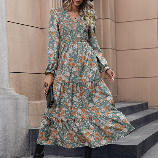 New Autumn And Winter New Women's Dress Long Skirt Temperament High-Grade Sense