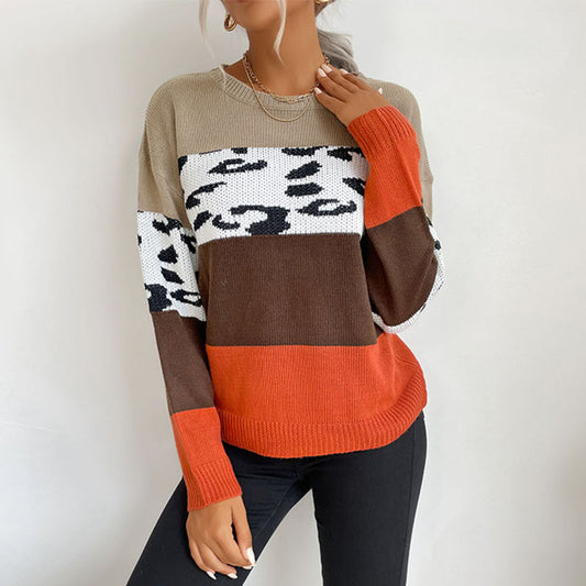 Leopard Print Casual Jacket: Chic Autumn & Winter Long-Sleeved Sweater