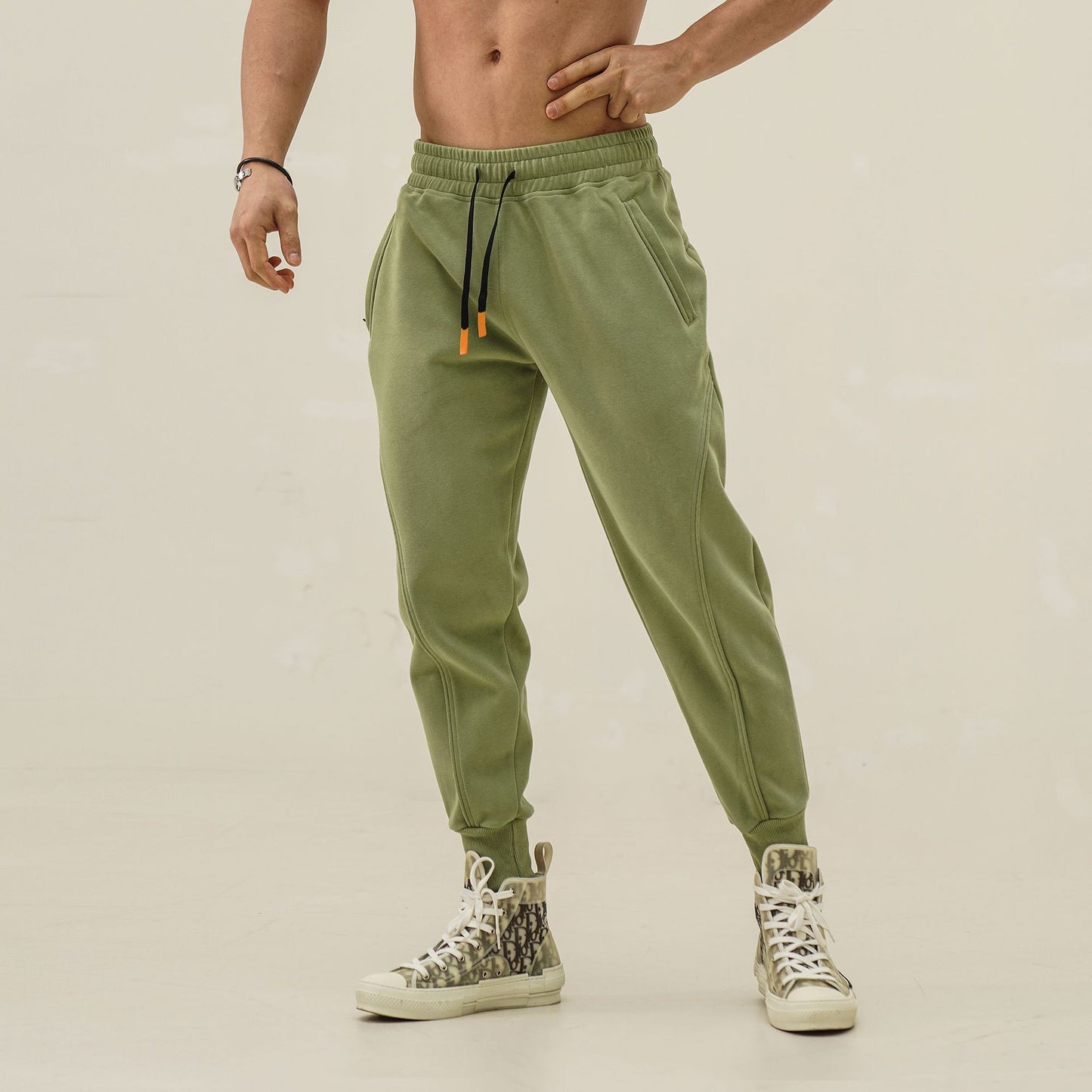 Autumn Sports Men's Running Fitness Daily Leisure With Training Compound Fabric Large Size Pants