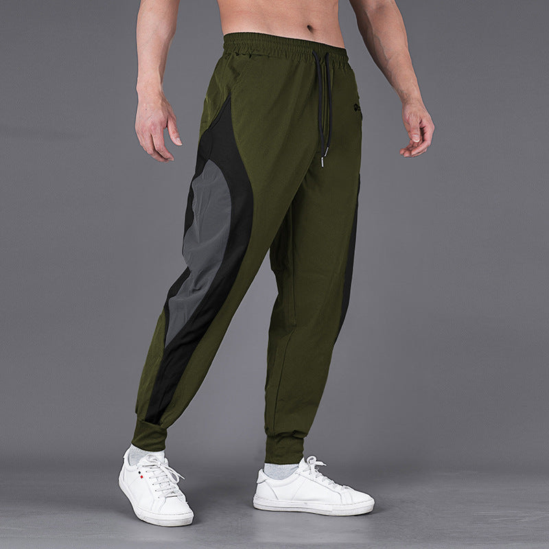 Sports Pants Men's Large Size Fitness Pants Speed Dry Running Training New Color Men Loose Bomb