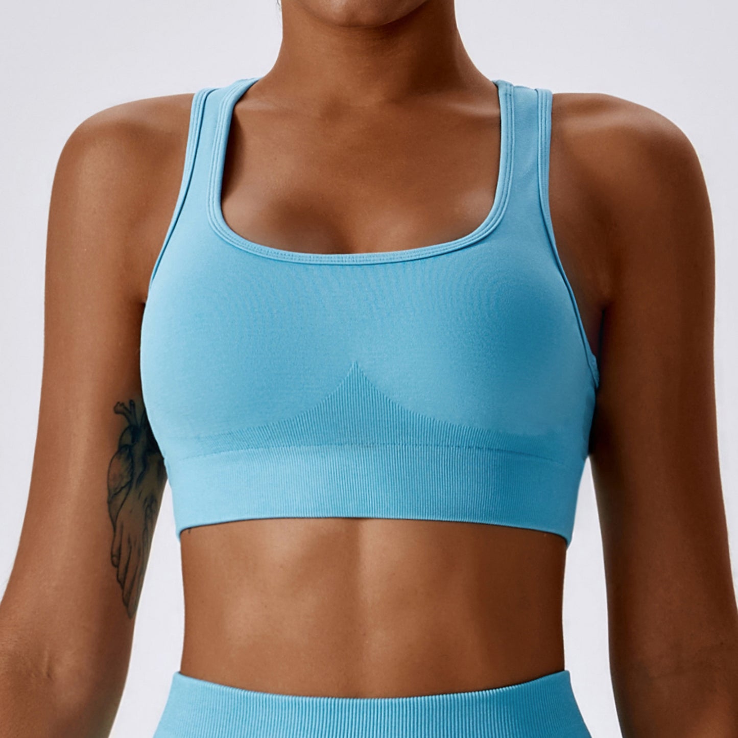 High Strength Tight Sports Vest Gather Shock-Proof Hollow-Out Beauty Back Fitness Wear Seamless Yoga Bra