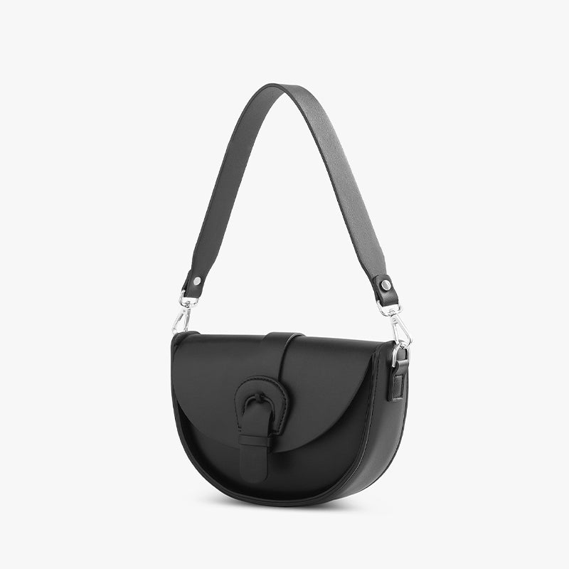 Women's Fashion Vegan Saddle Bag Medium Bag