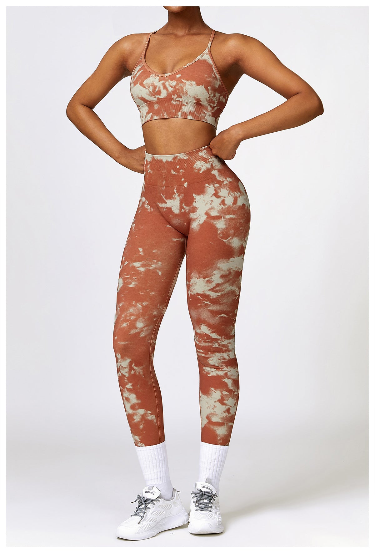 Camouflage Print Seamless Yoga Suit Quick Dry High Waist Running Fitness Tight Sports Suit