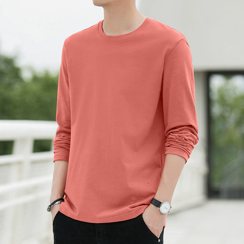 New Spring And Autumn Men's Long Sleeve T-Shirt Men's Cotton T-Shirt Men's T Loose Thin Hoodie