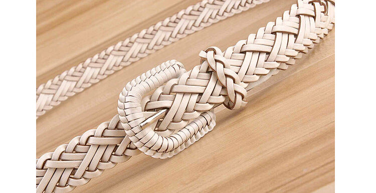 New Casual Anti-Allergy Fashion Dress Decoration White Belt Thin Waist Belt