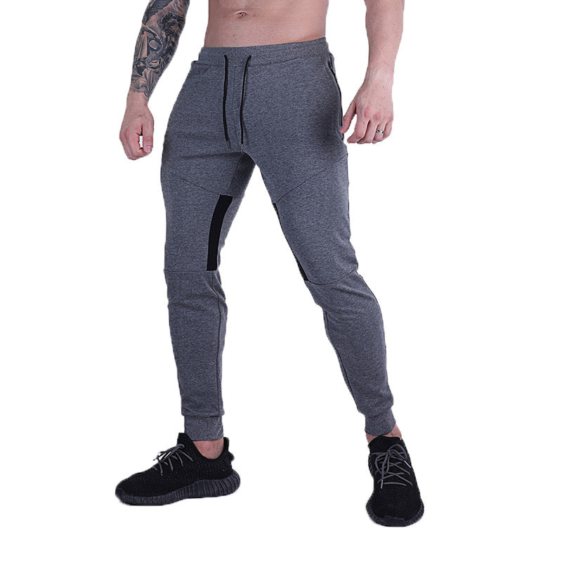 Muscle Autumn Winter Men Sports Casual Light Panel Slim-Fit Fitness Pants Men's Pants Small Foot Girdle Pants