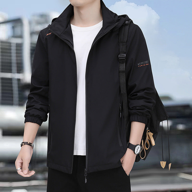 Men Spring New Simple Casual Jacket Men's Top Men's Young Students Coat