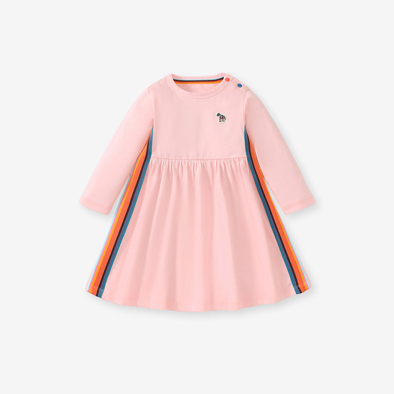 Autumn Children's Dress Long-Sleeved Girls' Dress Middle Children's Dress For Children