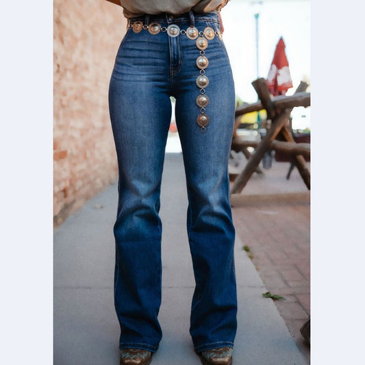 High Rise Bootcut Jeans Without Chain