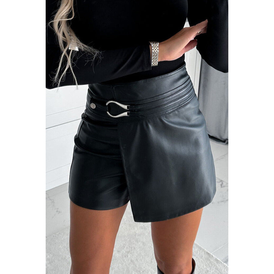 New Casual Fashion Lederhosen Fashion Party Women's Short Leather Pants