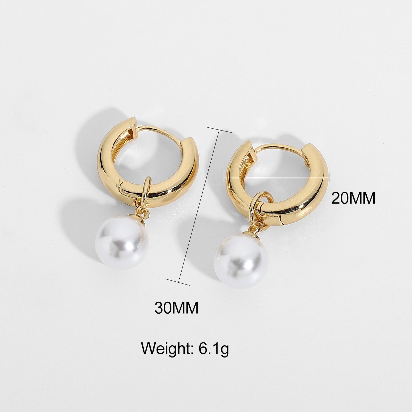 5pcs Natural Pearl Earring Earrings For Women's Premium Sense Niche Earrings