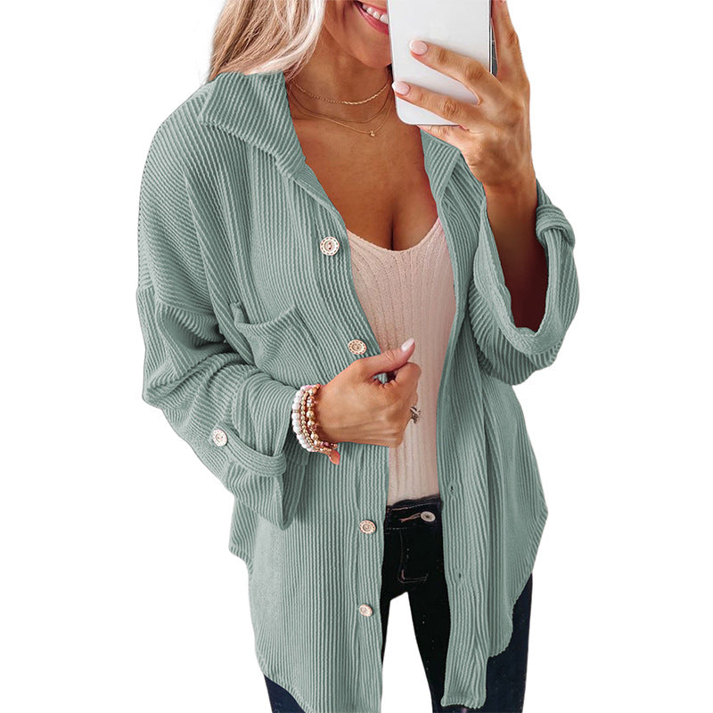 Summer New Solid Color Thread Knitted Cardigan Women Casual With Curly Edge Long Sleeve Coat Women